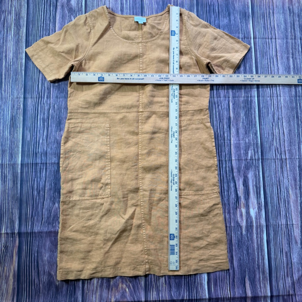 Women’s Garment-Dyed 100% Linen Summer Dress Size Small - Picture 4 of 6